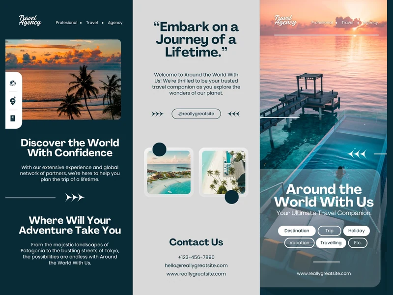 Travel brochure and promotional print design