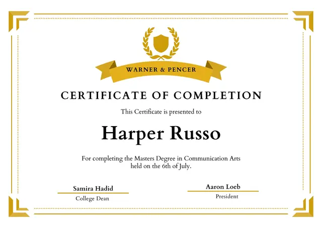Academic Certificates